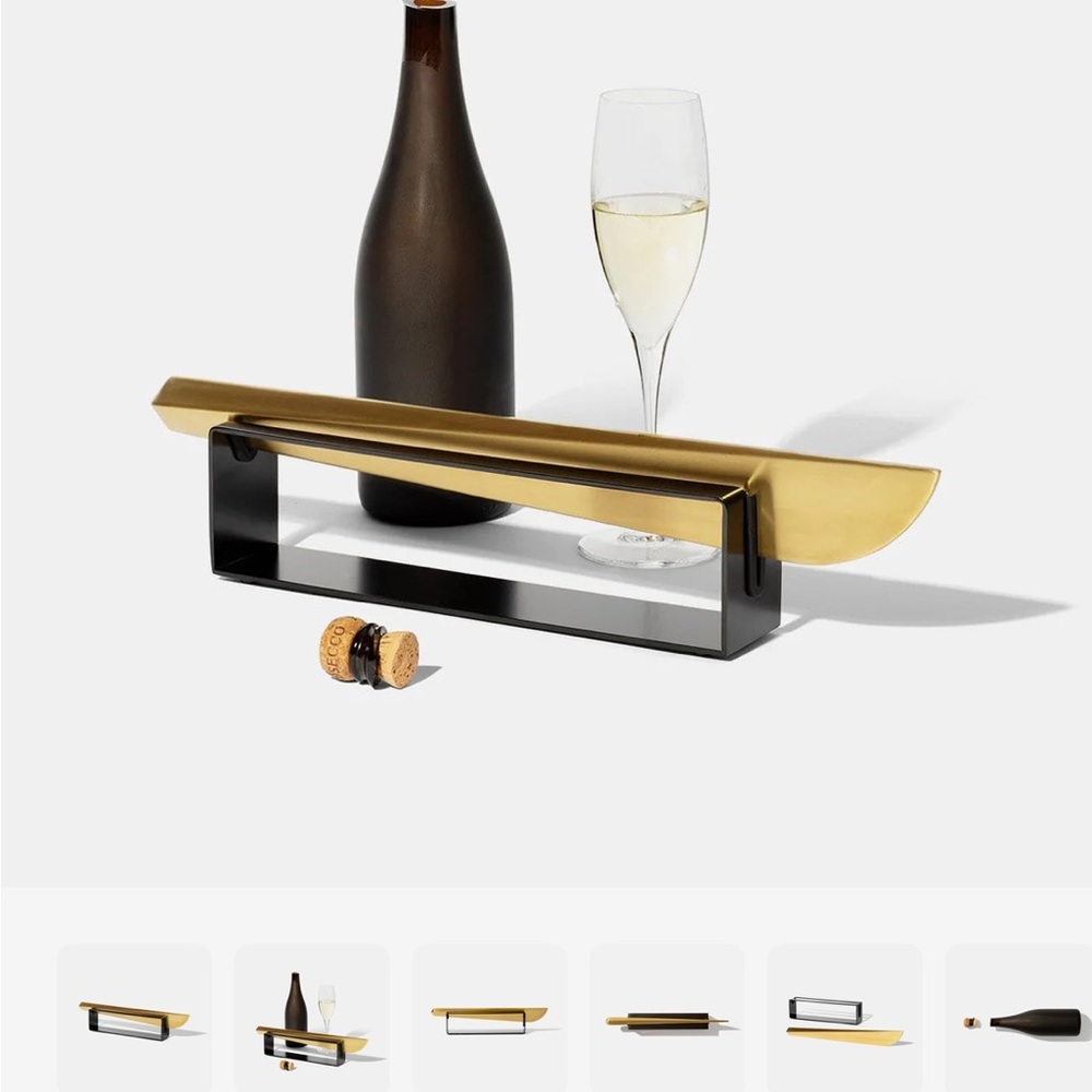 Rabbit Champagne Saber Modern Gold and Black
